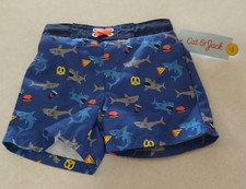Toddler Boys' Shark Print Swim Trunks Cat Jack Blue 18 Months NWT NEW