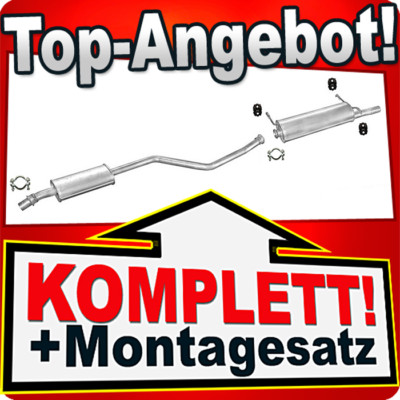 Auspuff für CITROEN XSARA 1.9 TD 2.0 HDI Schrägheck Coupe 97-00 Auspuffanlage