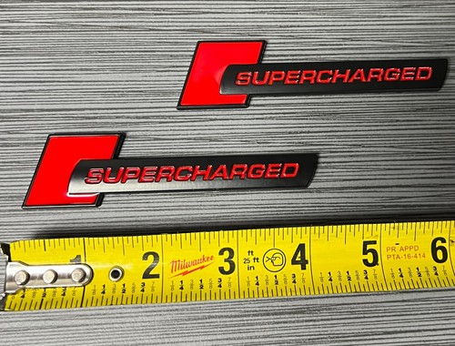 2x for Audi SuperCharged Badge Emblem 3D Side Fender A3 A4 A5 A6 A7 A8 Q3 Q5 - Picture 4 of 11