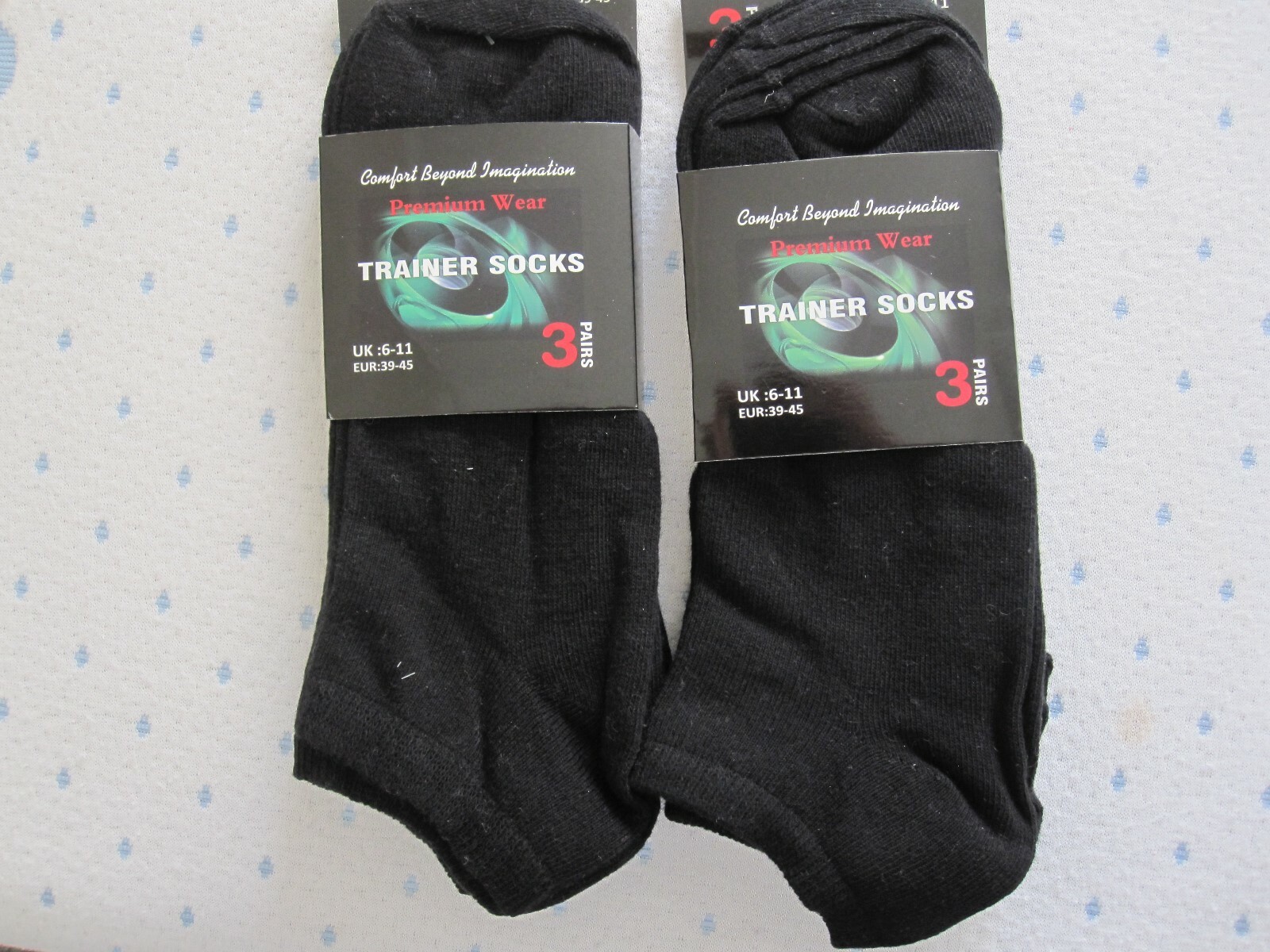 SAOLA NUOVO CON ETICHETTE 6 CALZE DA GINNASTICA PRS "PREMIUM WEAR" NERE TAGLIA 6 11 SPEDIZIONE GRATUITA SOLO UK