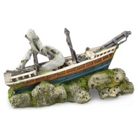 Aqua Della Aquariumdekoration Schiff 36X13,5X18,5 Cm FüR Zierfische Unbedenklich
