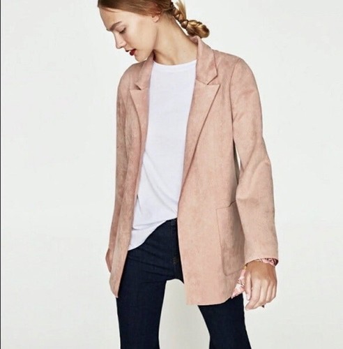 zara suede blazer