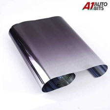 Black Silver Fade Windscreen Sun Visor Shade Film Tint Strip 20cm X 150cm