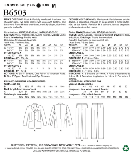 NEW MENS HISTORICAL FANTASTIC BEASTS HARRY POTTER SUIT PATTERN BATTERICK B6503 - Picture 2 of 5