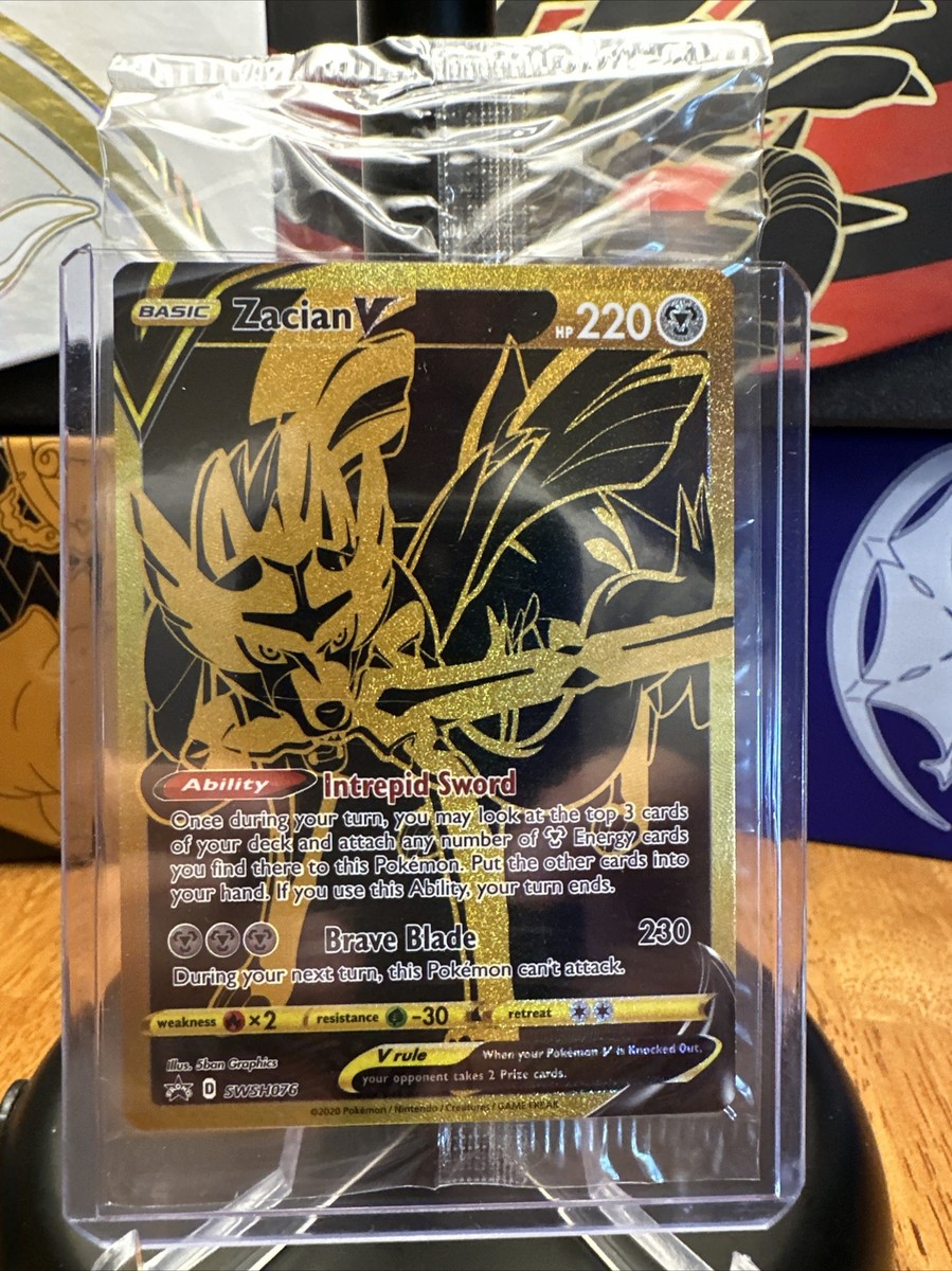 Zacian V SWSH076 Black Star Promo Mint Sealed Gold | eBay