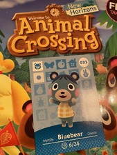 BLUEBEAR  032 Animal Crossing Amiibo Card Nintendo Series 1 New Horizons Leaf