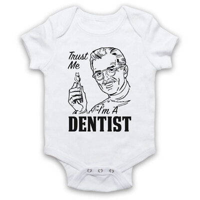 TRUST ME I'M A ZAHNARZT ZAHNMEDIZIN ZAHNKRANKENSCHWESTER HUMOR BABY WACHSEN BABYGESCHENK