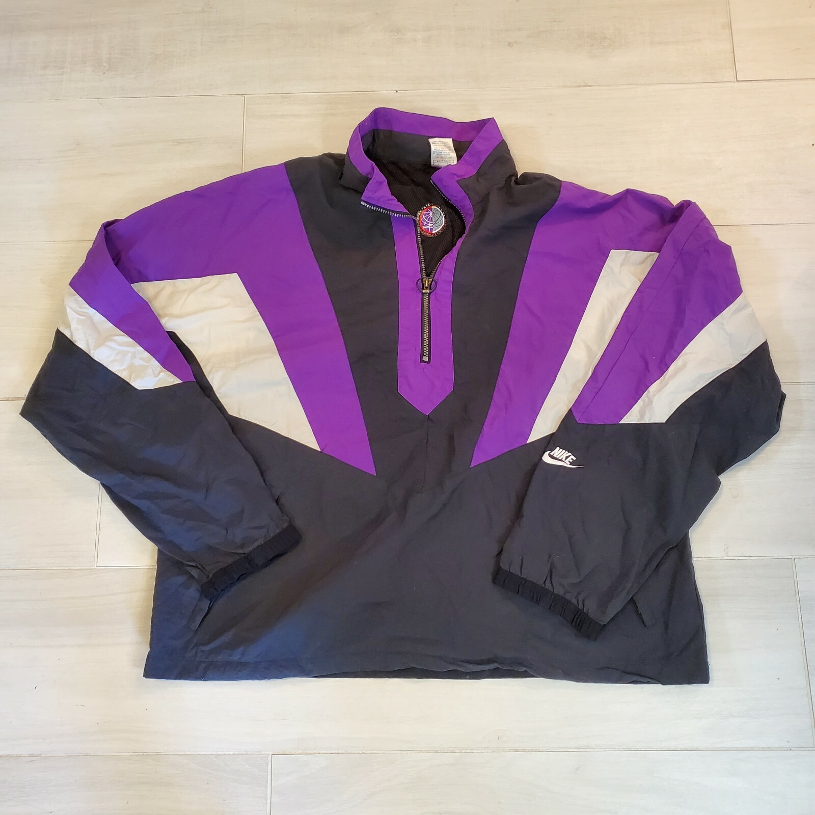 campagne prieel duidelijkheid Vintage Nike International Windbreaker Jacket Womens Size Large Purple  Black | eBay