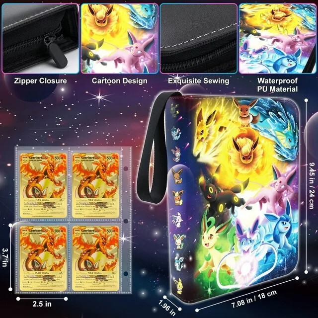 Pokemon Binder Pokemon Card Binder Holds 900 Cards - Includes 50 Removable  Sleeves, TCG Collector Album TCG Card Holder With Sleeves