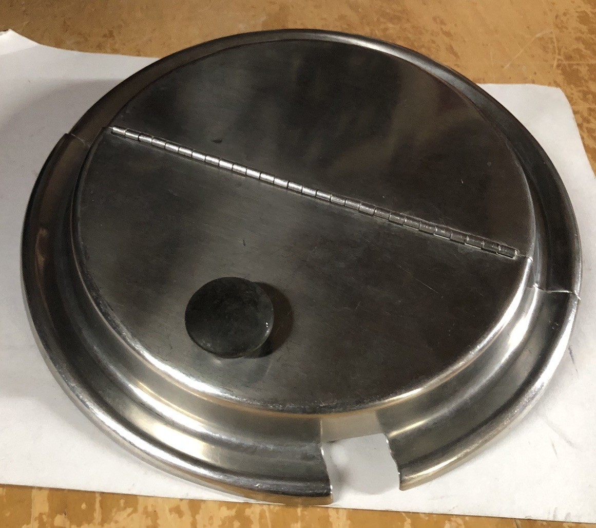 Vtg USA VOLLRATH 88184 Induction Ready 7 Quart Inset Pan & Hinged Cover 47488