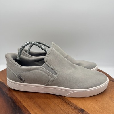 Kizik Venice Shoes Mens 12 Granite Gray Canvas Slip On Casual Walking Sneakers