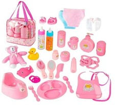 My Sweet Baby Disappearing Doll Feeding Set  Baby Care 6 Piece Doll 38 Pc Set