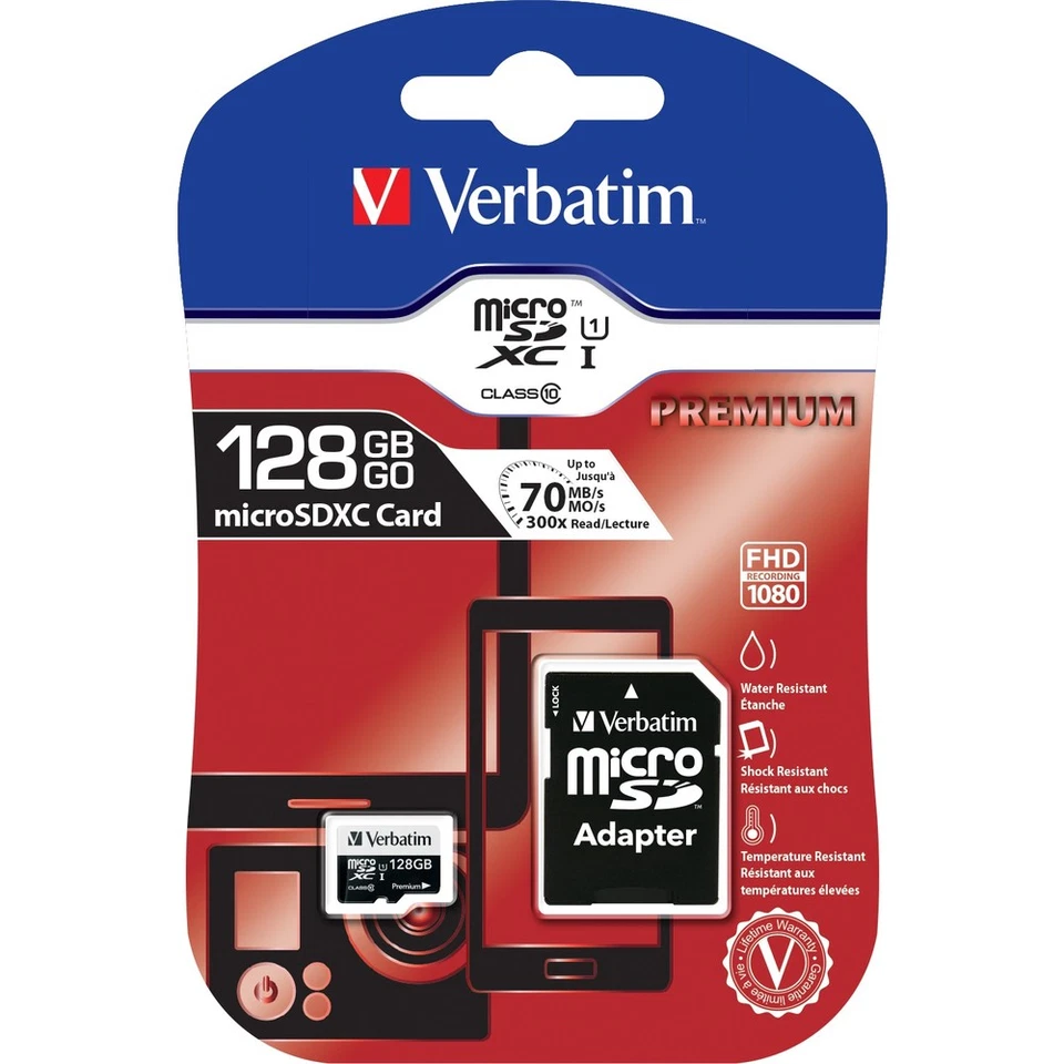 128Gb Premium Microsdxc Memory Card With Adapter, Uhs-I V10 U1 Class 10, Up To - Image 2 of 4