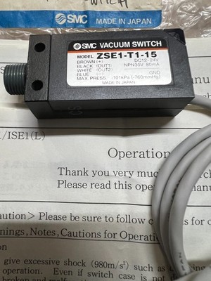 SMC ZSE1-T1-15 Compact Vacuum Switch, NOS.