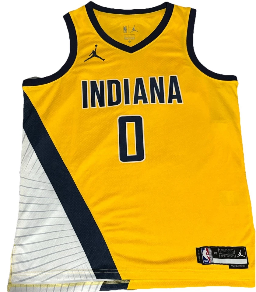 Tyrese Haliburton Signed Indiana Pacers Finals Patch Jersey JSA COA - Image 3 of 3
