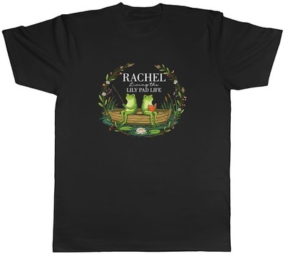 Personalisiertes Herren-T-Shirt Living the Lily Pad Leben lustig Frösche Geschenk Oberteil