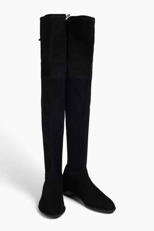 Stuart Weirzman lowland over the knee black suede boots size 7.5 - Image 3 of 4