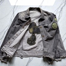 As Know As Do Buzz Snoopy Wende Jeansjacke 2XL Vintage PEANUTS