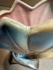 GONDER?  Pottery Fan Vase VTG Mottled Pink/Blue/Brown Glossy Finish Art Deco! — photo 3