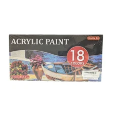 Shuttle Art Acrylic Paint Set SA-AP18-8oz – 18 Colors, Large 8.45oz Bottles, New