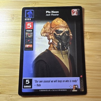 Plo Koon - Jedi Master Star Wars Young Jedi CCG TJC Authentic Mp