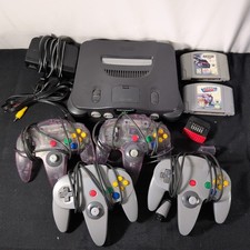 Nintendo N64 Console Bundle - Expansion Pak, 4x Controllers, 2x Games Read Desc
