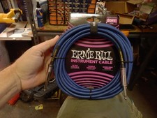 Ernie Ball 20ft Braided Straight Instrument Cable 20 ft. Black/Blue NEW  