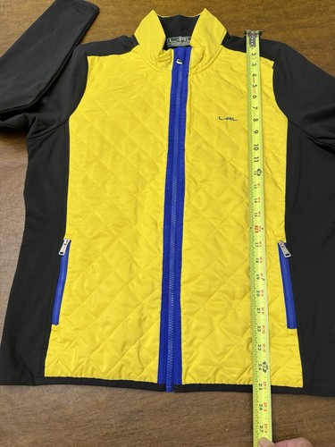 Lauren Ralph Lauren Jacket Womens X-Large Yellow Quilted Full Zip Running - Picture 10 of 11