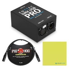 Enttec DMX USB PRO 70304 RDM Lighting Controller Interface Bundle w/DMX 3-Pin...