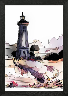 lighthouse Framed Wall Art Poster Canvas Print Picture
