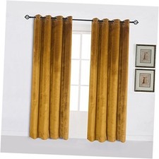 Super Soft Luxury Heavy Velvet Set of 2 Warm 52"W x 84"L Pack of 1 Yellow