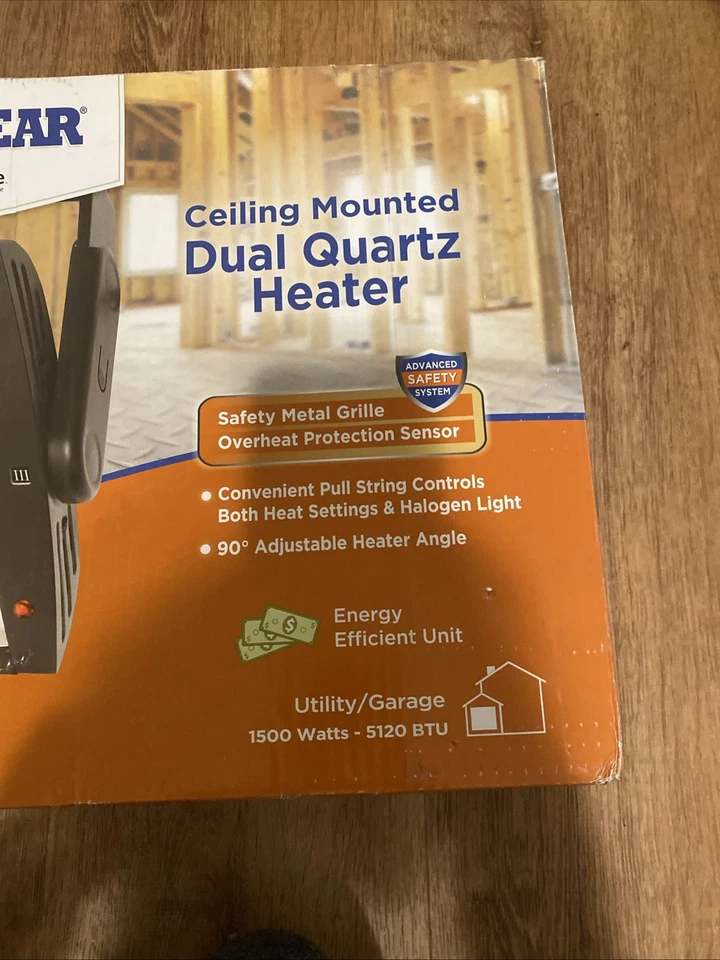 Calentador de cuarzo doble PowerGear Comfort Zone CZqtv5m energéticamente eficiente Foto 3 de 4