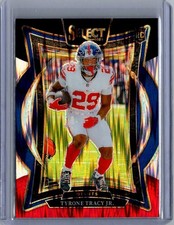 2024 Panini Select #61 Tyrone Tracy Jr. Black & Red Prizm Shock