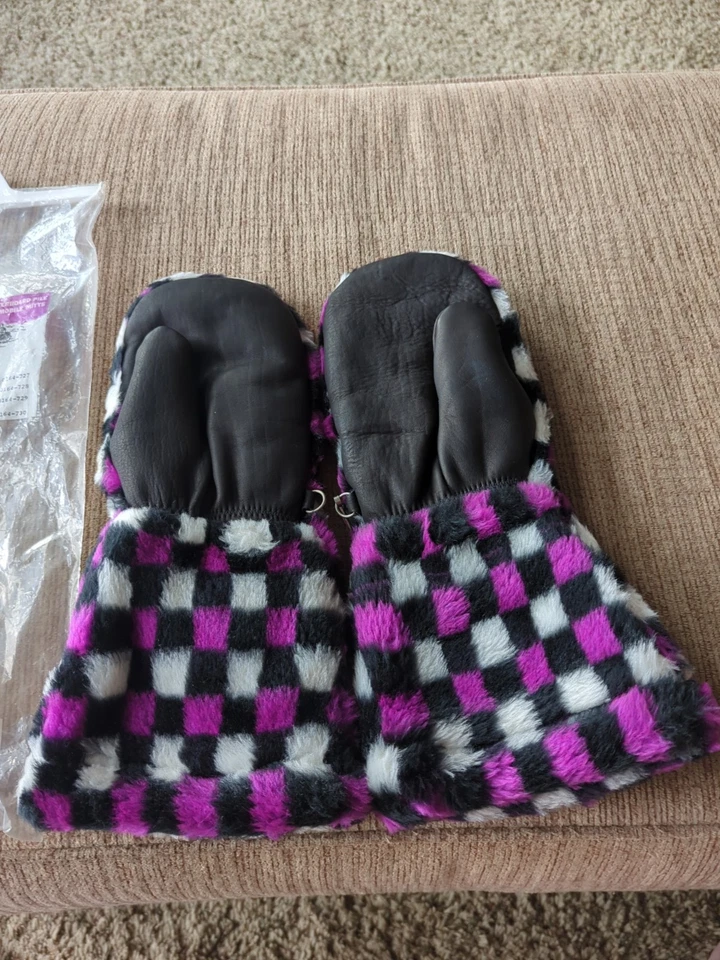 Mitones para moto de nieve vintage L cuero Arctic Cat N.O.S. Raro Foto 2 de 4