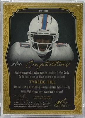Tyreek Hill Auto PSA 7/10 -2023 Leaf Art Of Sport 'Bronze' /30