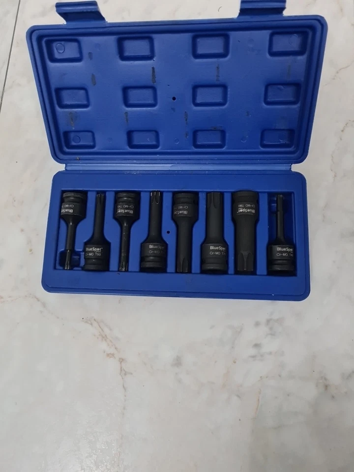 Juego de brocas de impacto de destornillador hexagonal Blue Spot 8 piezas 1/2". "Usado solo una vez." Foto 2 de 4