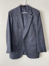 Vintage Navy Tweed Wool Nordstrom Blazer 42R Made In USA