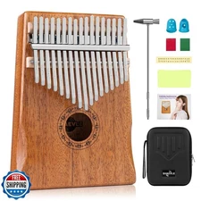 Shaevle Kalimba 17 Keys Thumb Piano, Mbira Finger Piano with Carrying Case, T