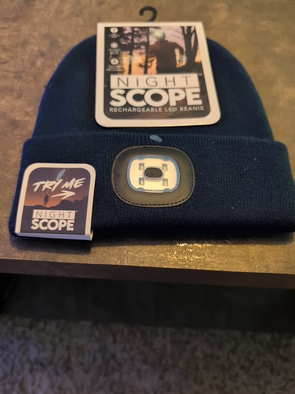 Night Scope Rechargeable LED Beanie (Navy) *NEW, WITH TAGS*