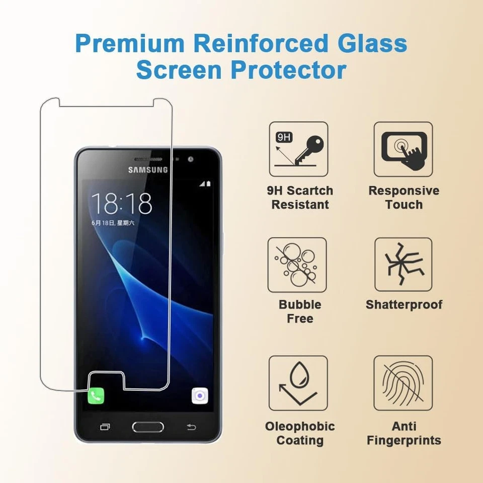 Clear Tempered Glass Screen Protector For Samsung Galaxy J1 J2 J3 J5  Note/ Edge - Image 2 of 4