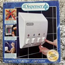The Dispenser 4 Chamber Shower Organizer Soap Shampoo Lotion White New NOS