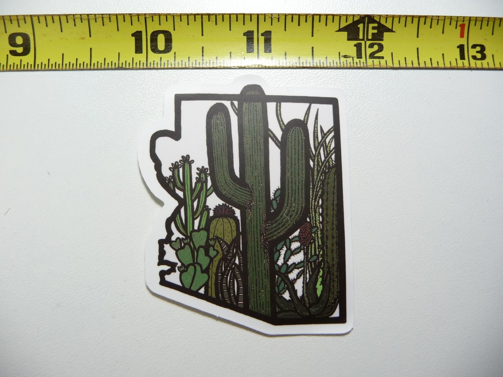 Arizona Cactus Outline Decal Sticker for Hiking Camping Nature Lovers