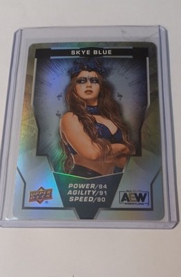 2024 Upper Deck AEW Skye Blue Level A Gaming Card #32 Gold Foil