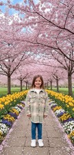 Members Mark Shacket Jacket Girls Size 7/8 Plaid Fleece Collared Button Up 6775
