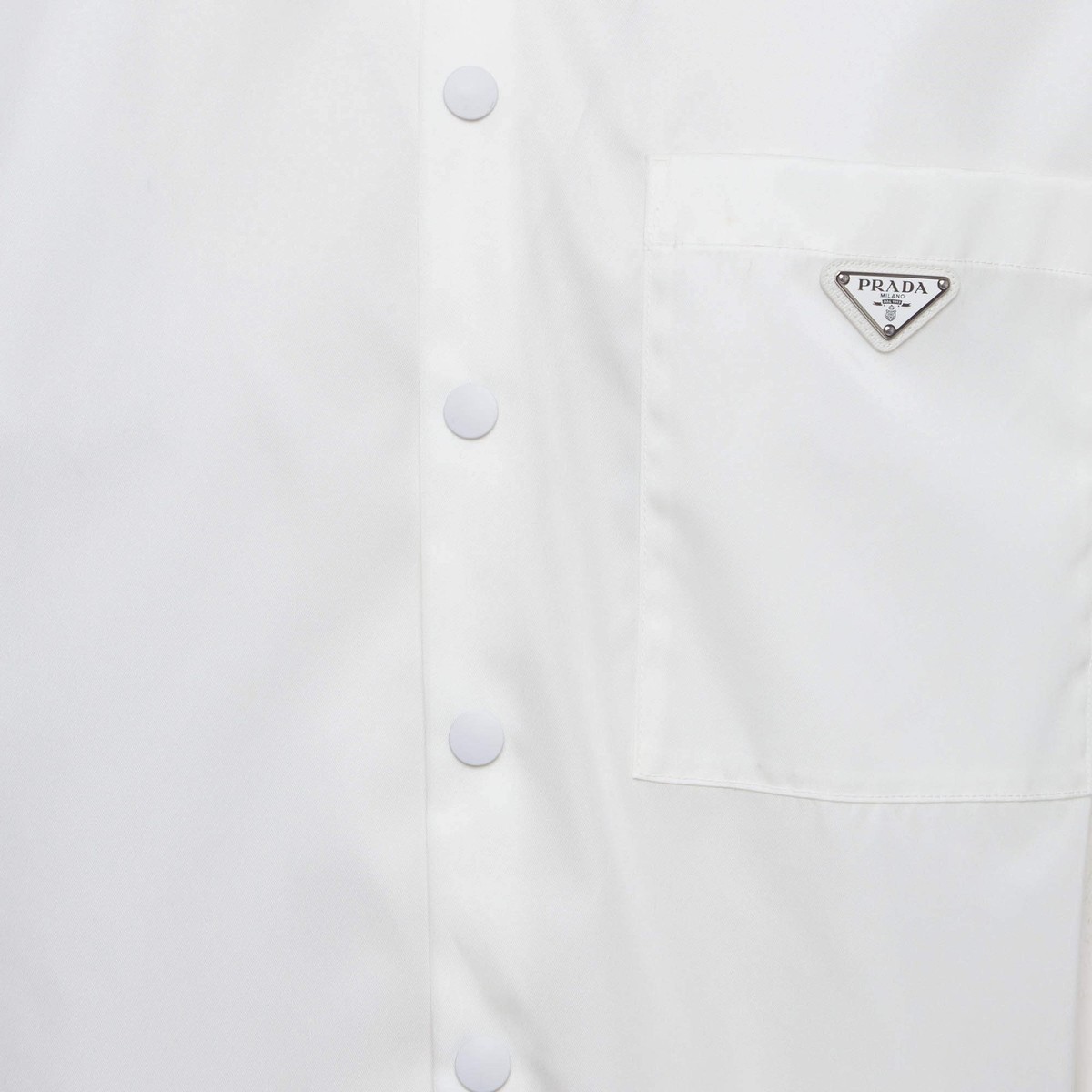 Prada White ReNylon Logo Detail Oversized Shirt M | eBay