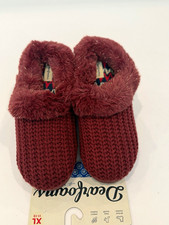 Dearfoams Women s Memory Foam Slip-On Slippers Burgundy XL 11-12