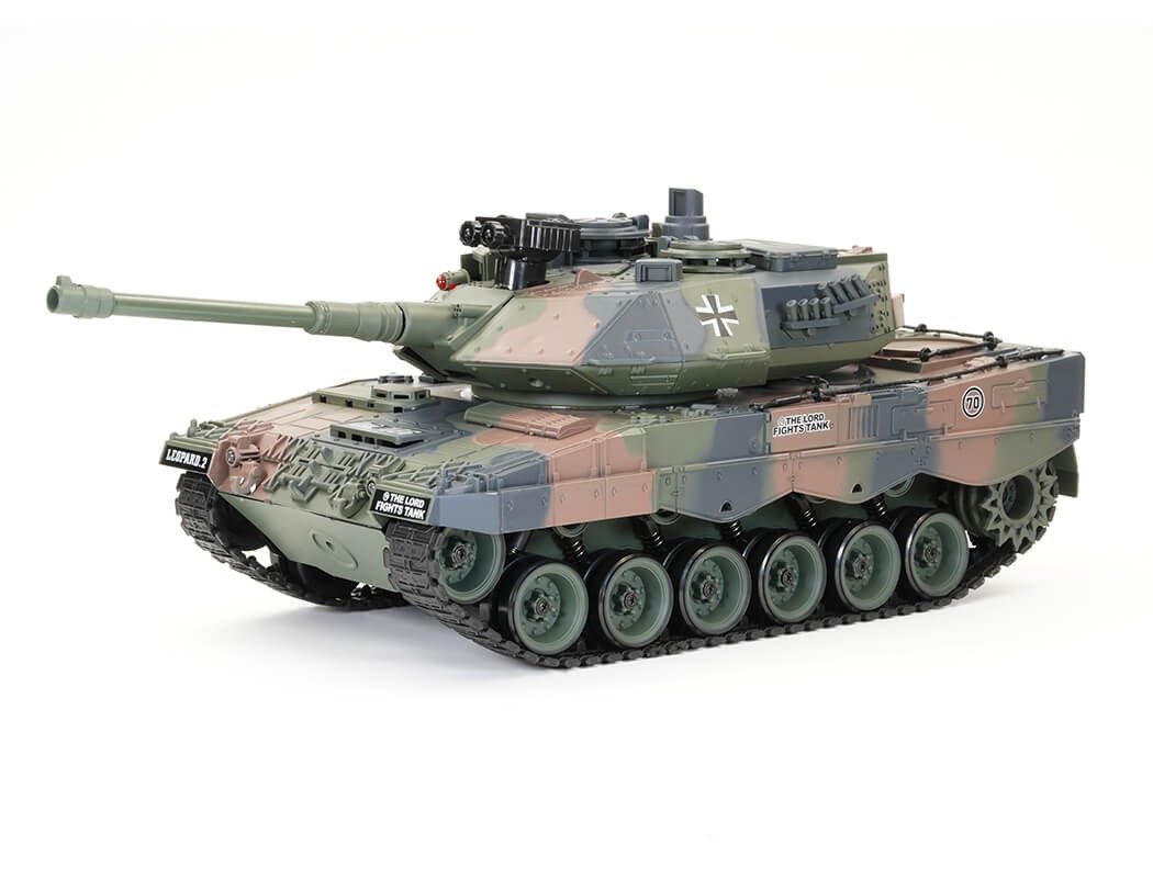 Brother RC Tank 1:18 WW2 German Leopard 2 w/ Lights, Sound & Shoots!