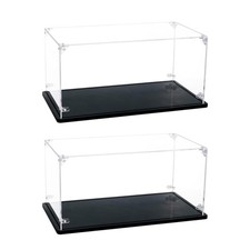 2PCS Display Case for 1:18 Scale Diecast Car Models Toys Storage Organizer