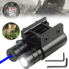 Blue Laser Dot Sight Tactical Pistol LED Flashlight For Picatinny Rail Mount