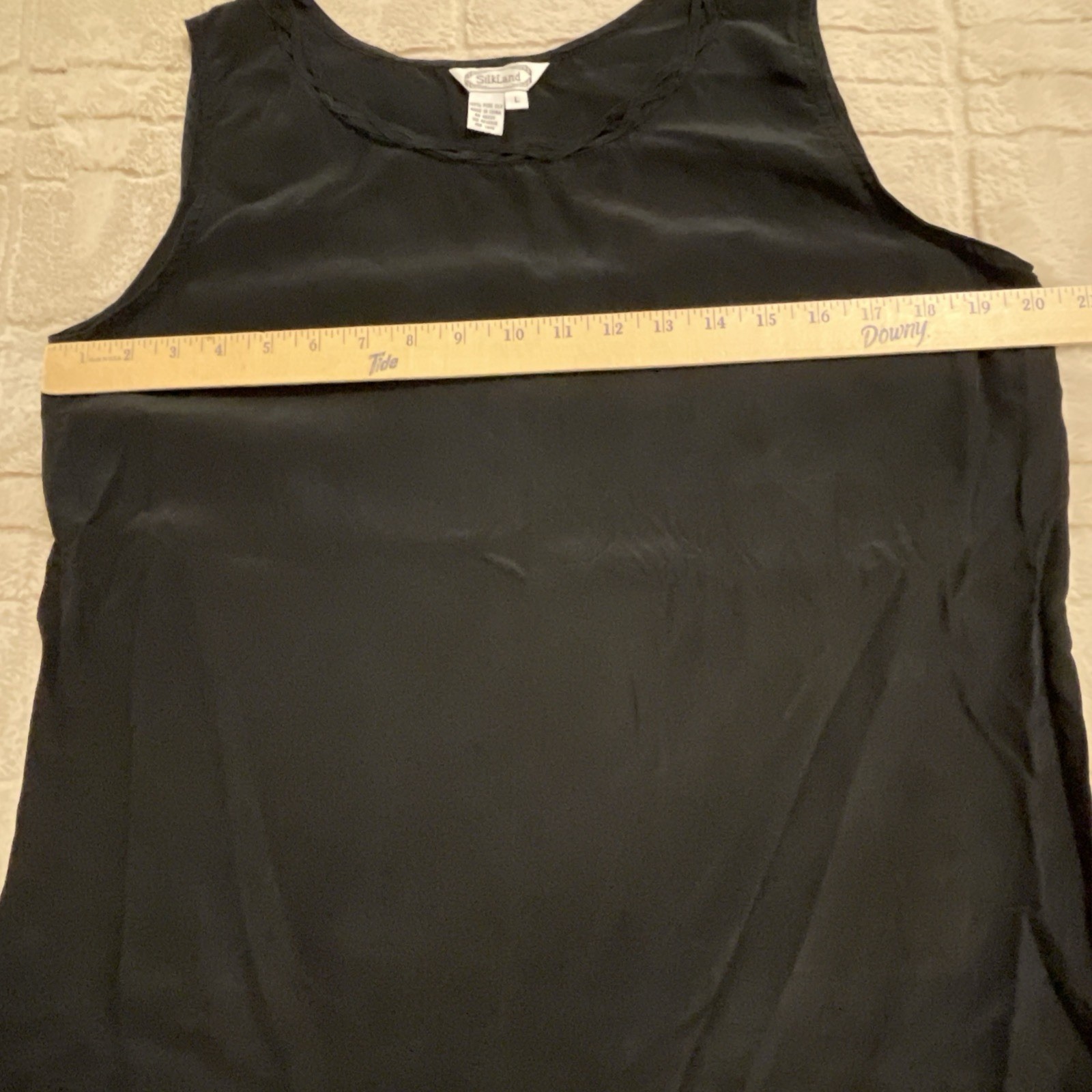 SILK LAND Tank Top L Shell Black Basic Career - image 3
